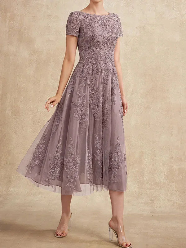 Formal Women's Dresses Elegant Lace Hollow Out Temperament Women's Dress Free Custom Size Mother of the Bride Dress